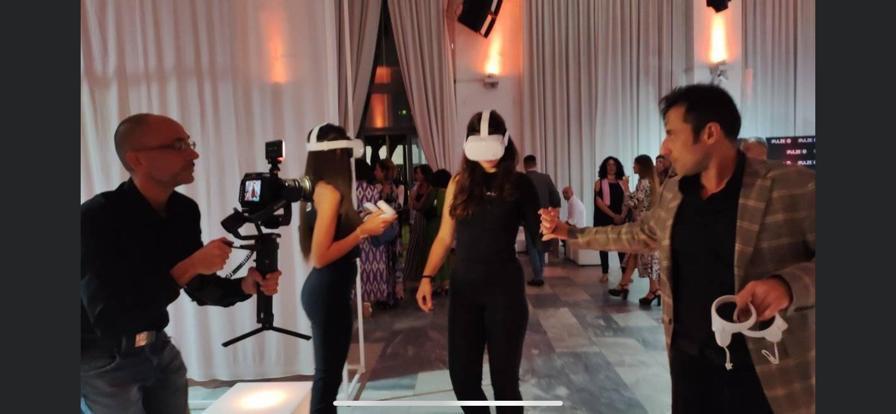 Facilitatore VR durante un evento